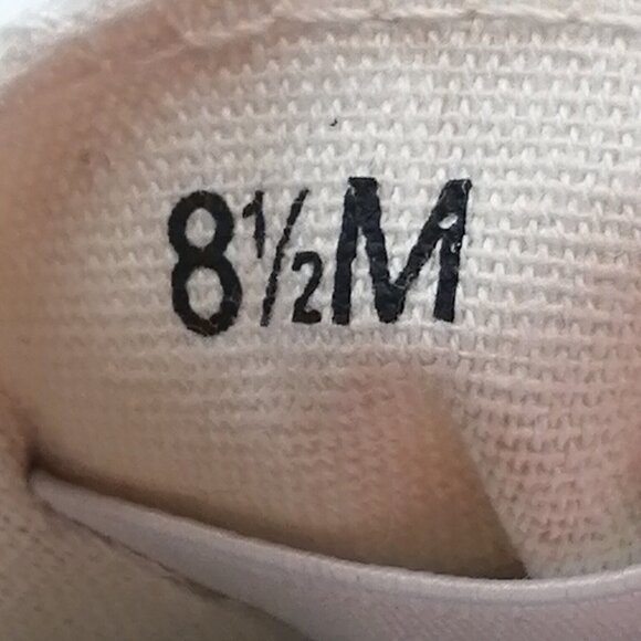 Maurices Womens Sneakers Sadie Beige Canvas Lace Up Walking Shoe Platform 8.5 - Picture 10 of 12